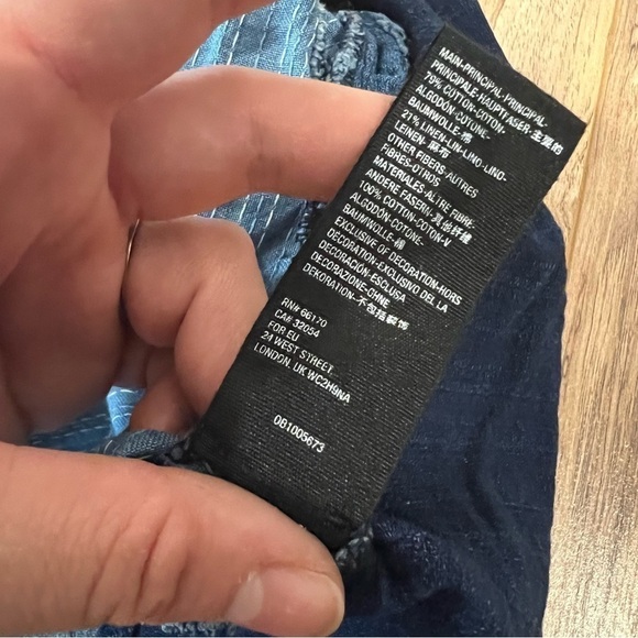 Free People Patch Denim High Low Button Down Shacket Top - Picture 12 of 13